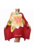 Bali Summer Clothes Poncho Top Dress Maroon Handpainting Flower Casual Fashion